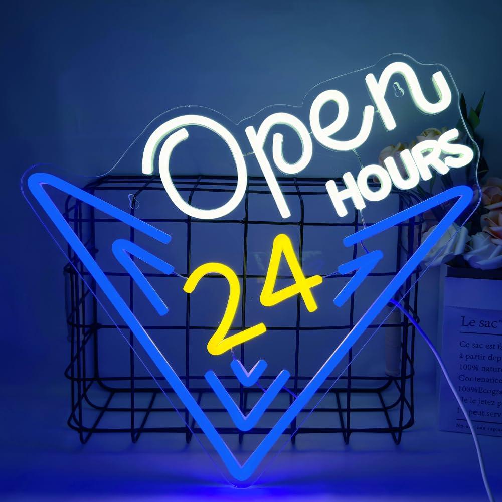 Decor Lighting Opening Hours - Letrero Luminoso de Neón Abierto las