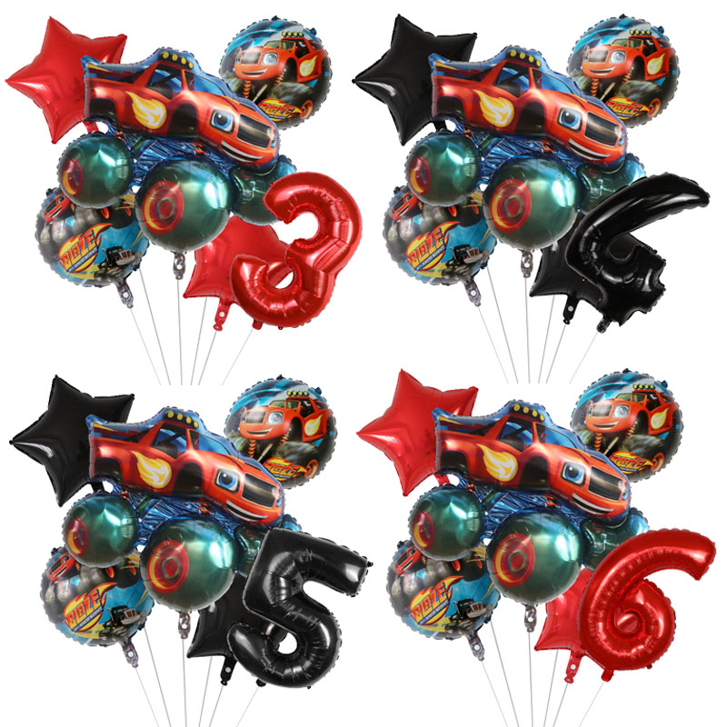 Lighting Mcqueen Birthday Decor - 1 Juego de globos de aluminio