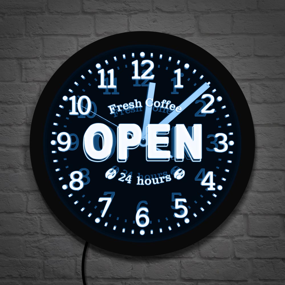 Decor Lighting Opening Hours - Café fresco abierto 24 horas LED