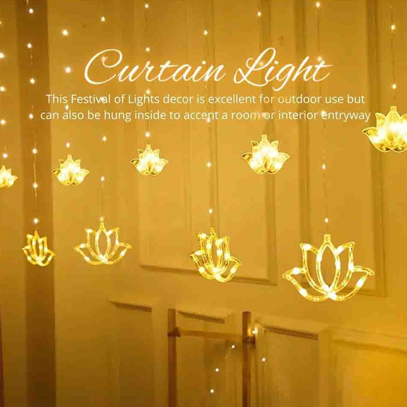 Lighting Decoration For Diwali - Cortina de Luces LED Impermeable de
