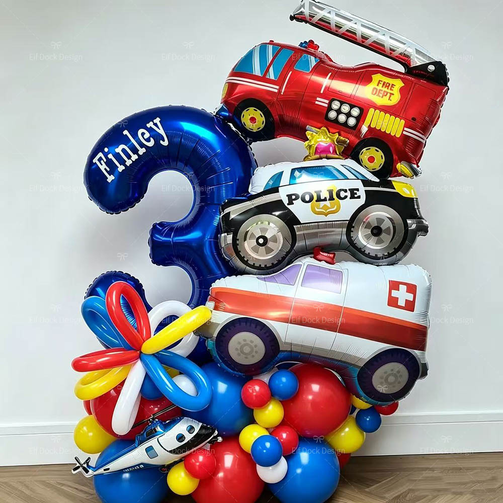 Lighting Mcqueen Birthday Decor - 1 Juego de Globos de Aluminio