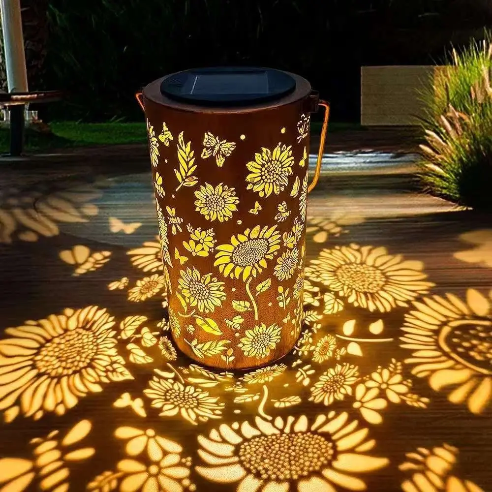 Lighting Decor Outdoor - Lámpara Solar de Girasol para Jardín,