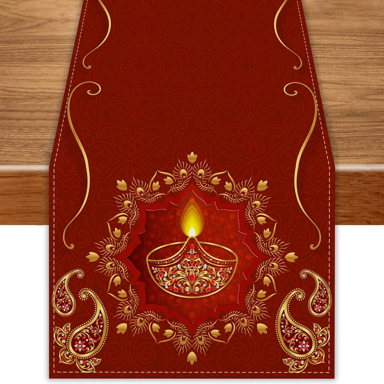 Lighting Decoration For Diwali - Camino de Mesa de Lino para