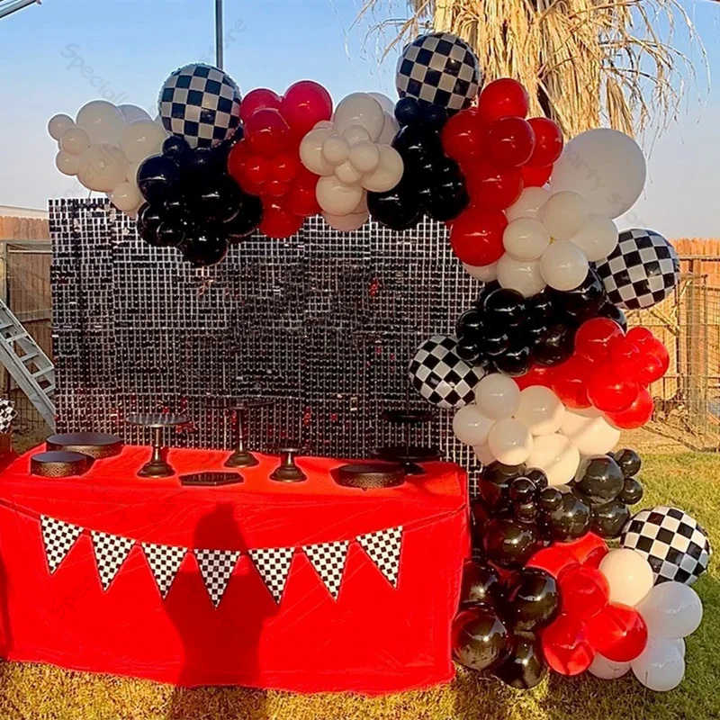 Lighting Mcqueen Birthday Decor - 123 Uds. Globos de cumpleaños de