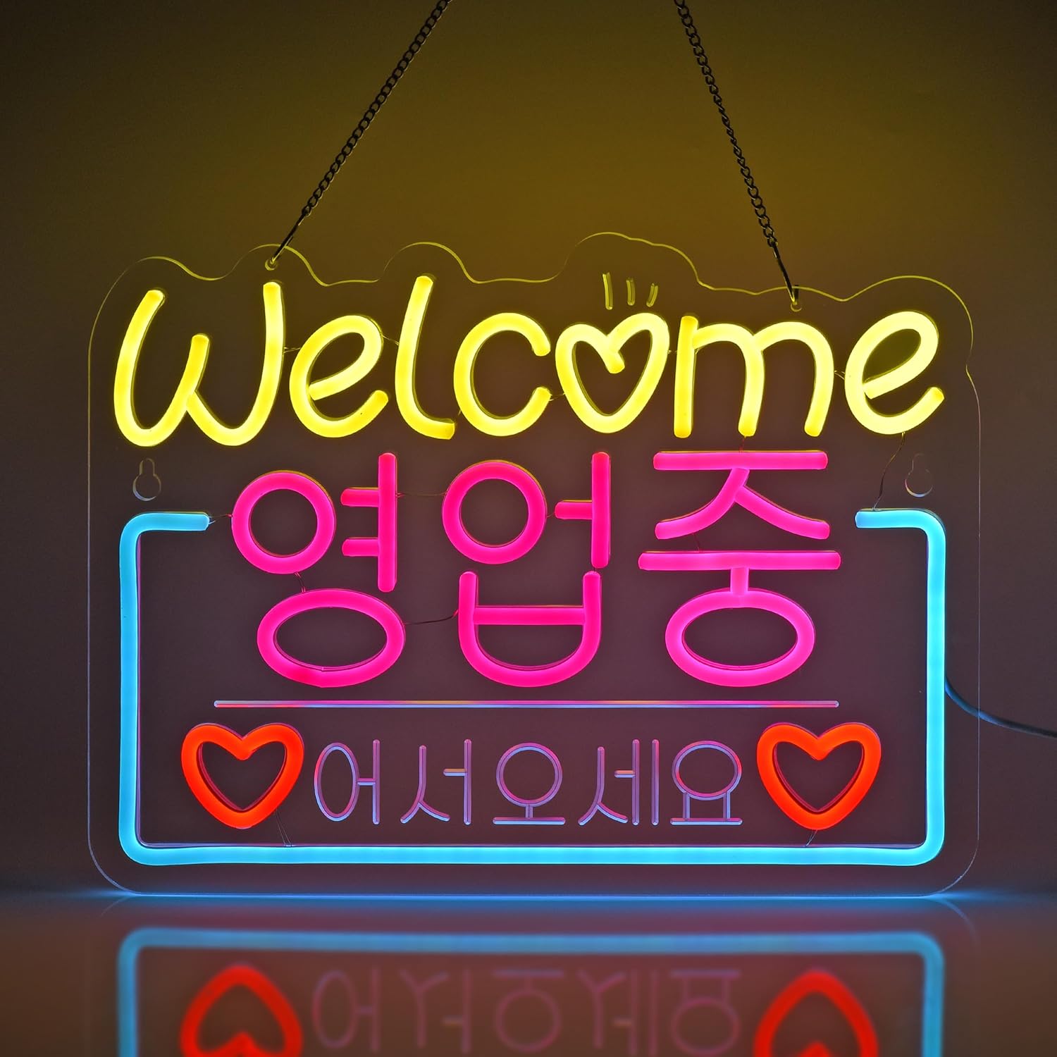 Decor Lighting Sales - Bienvenido coreano en venta, letrero de