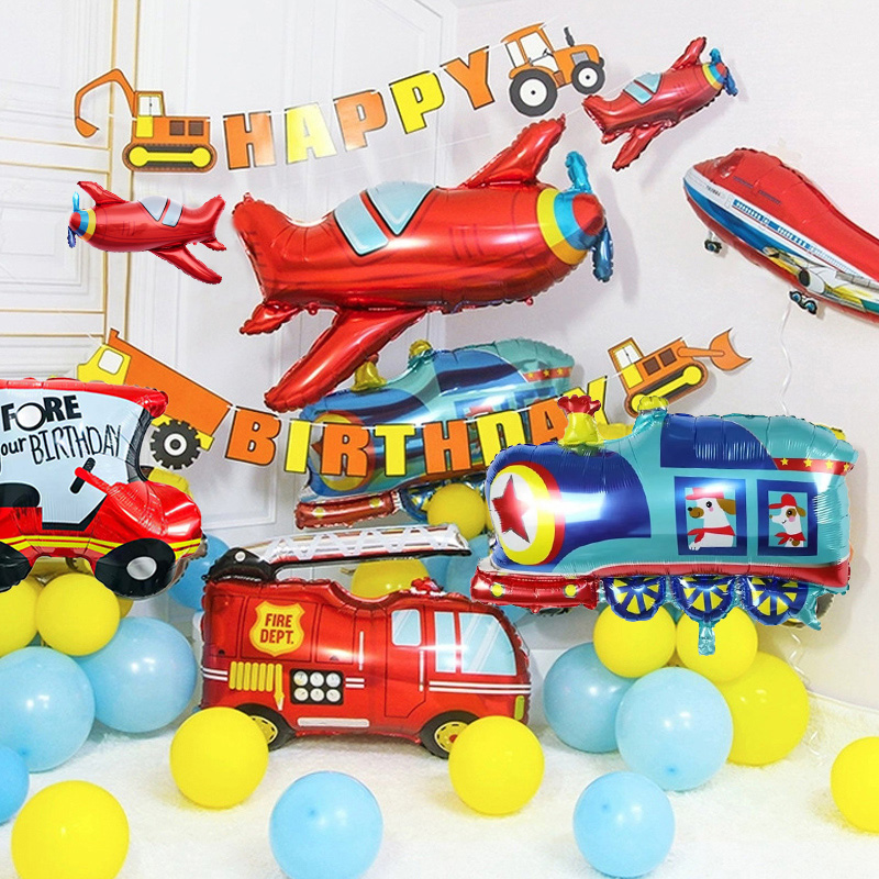 Globos de helio de aluminio pa - Lighting Mcqueen Birthday Decor reseña y precio