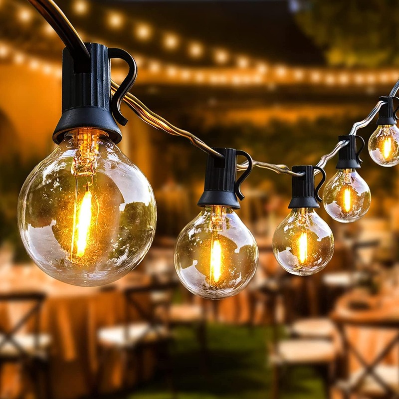 Luces de cadena con bombillas  - Outdoor Lighting Wedding Decor reseña y precio