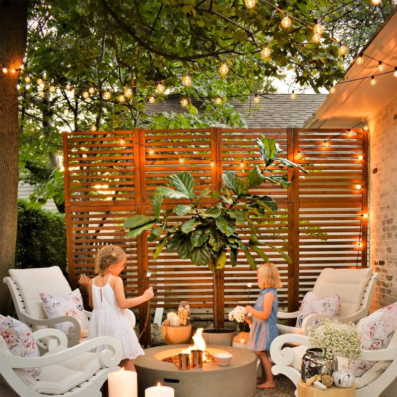 Luces de cadena con bombillas  - Outdoor Lighting Wedding Decor reseña y precio