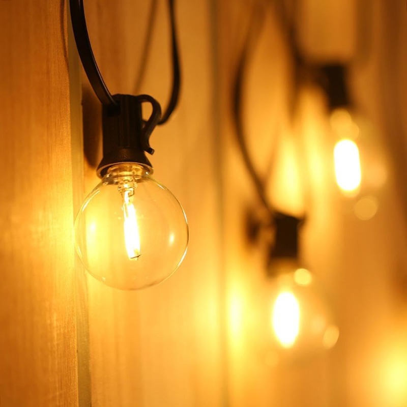 Luces de cadena con bombillas  - Outdoor Lighting Wedding Decor reseña y precio