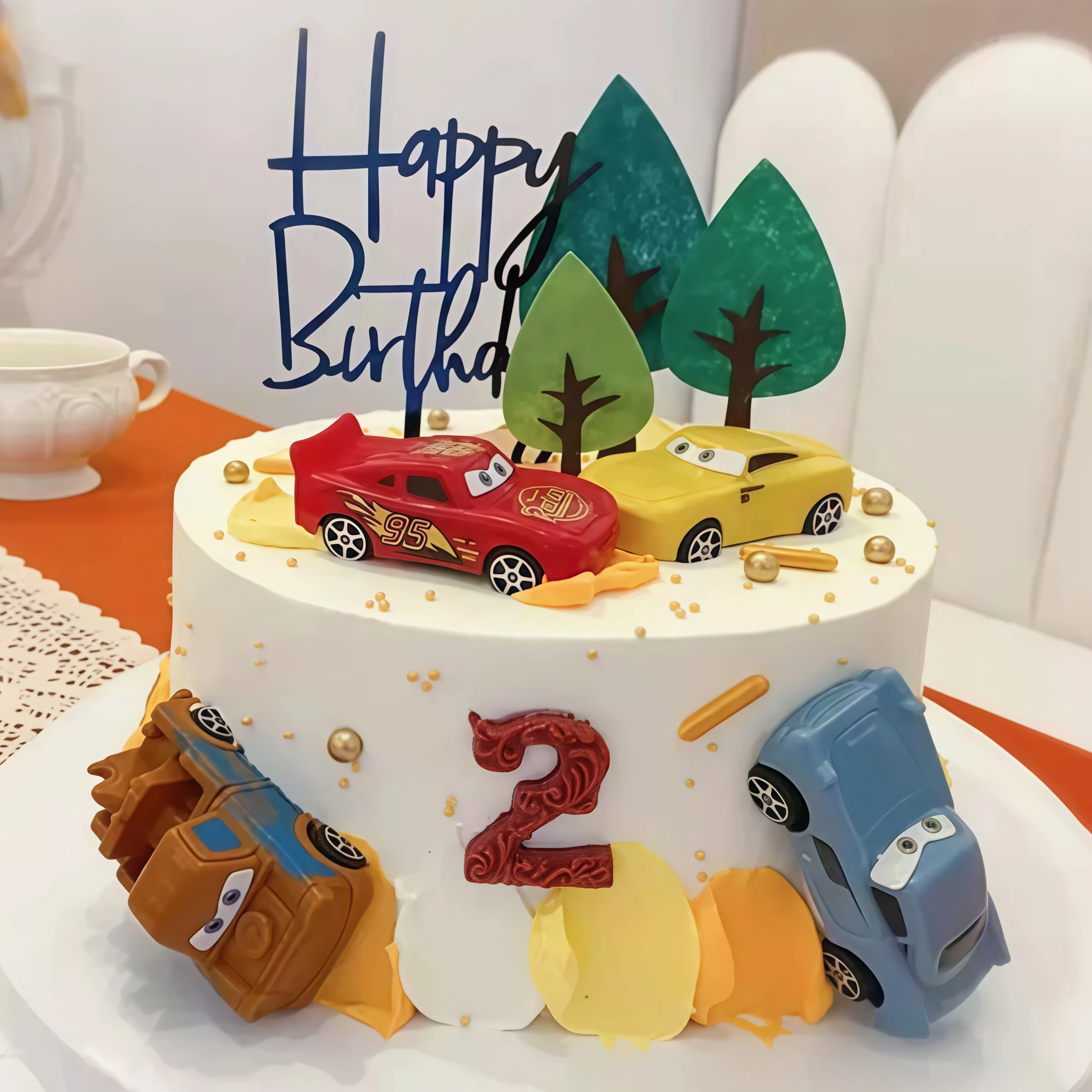 4 Uds. De coches relámpago, ac - Lighting Mcqueen Birthday Decor reseña y precio