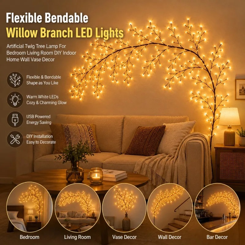 Luces LED para Pared con Forma - Wall Decor Lighting Tree reseña y precio