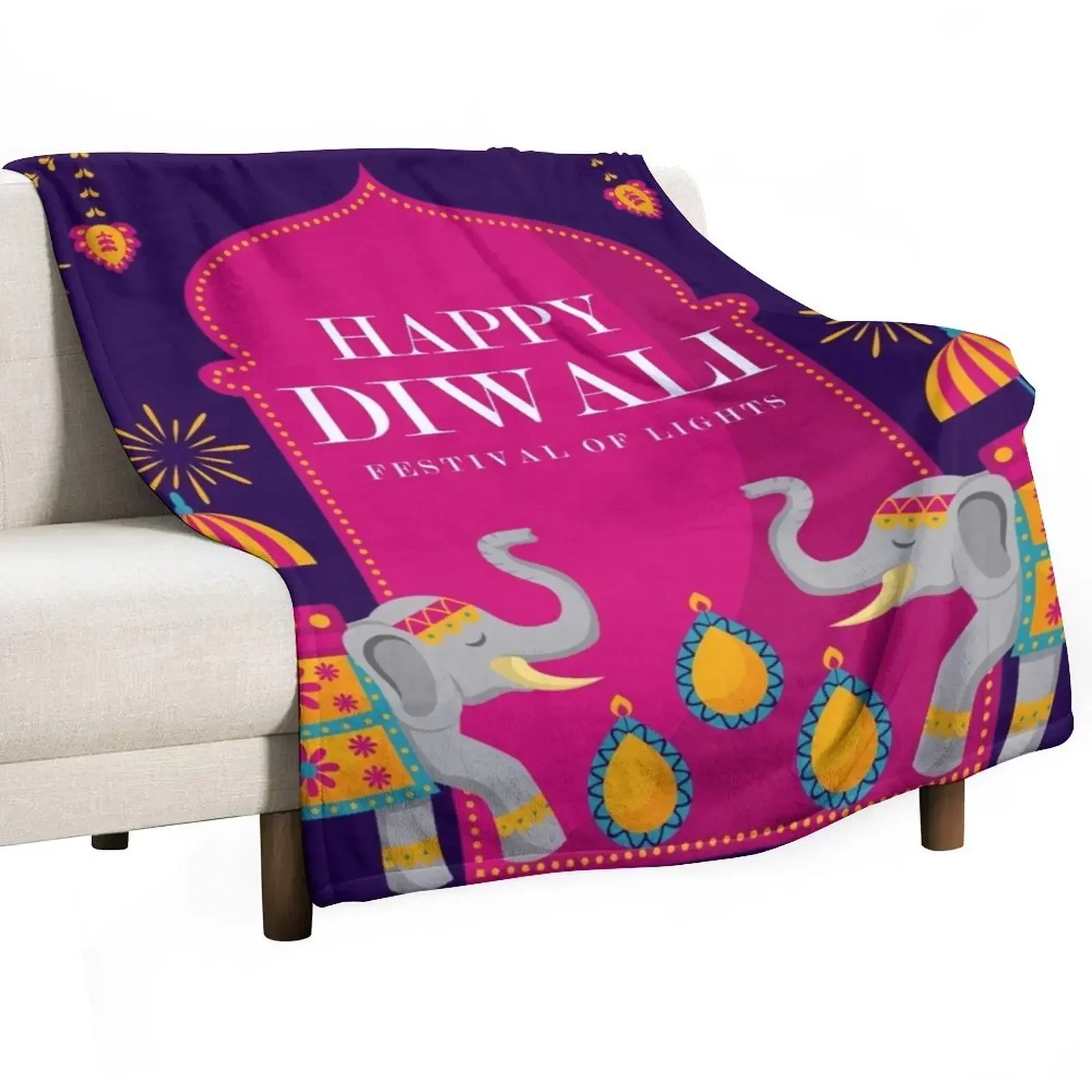 Happy Diwali - Manta decorativ - Lighting Decoration For Diwali reseña y precio