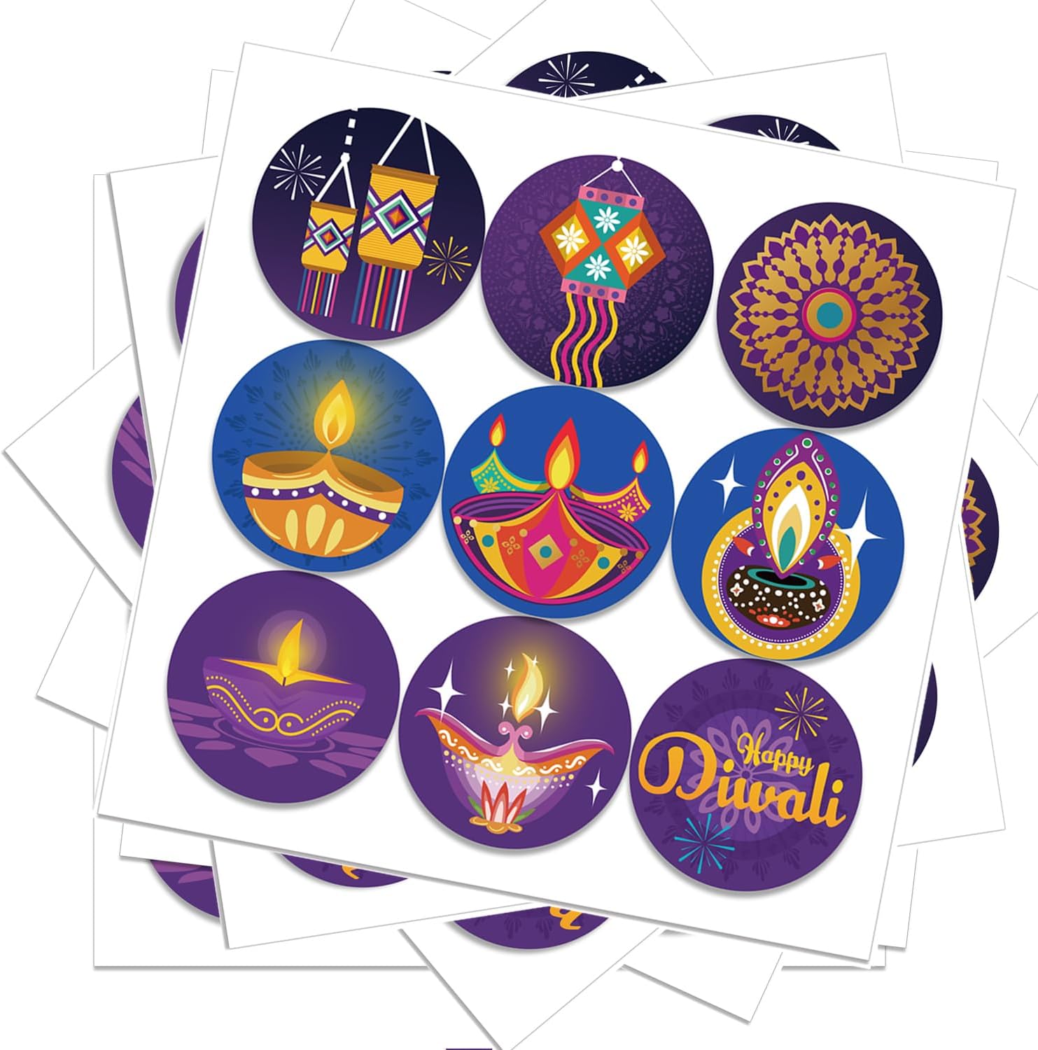 Pegatinas de feliz Diwali, dec - Lighting Decoration For Diwali reseña y precio