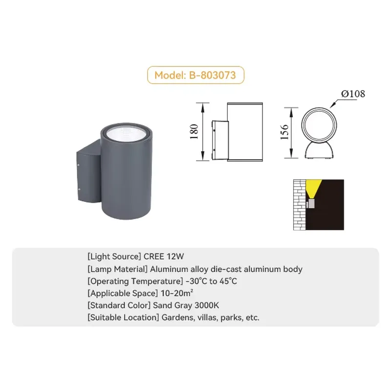 Lámpara de Pared Decorativa pa - Lighting Decor Outdoor reseña y precio