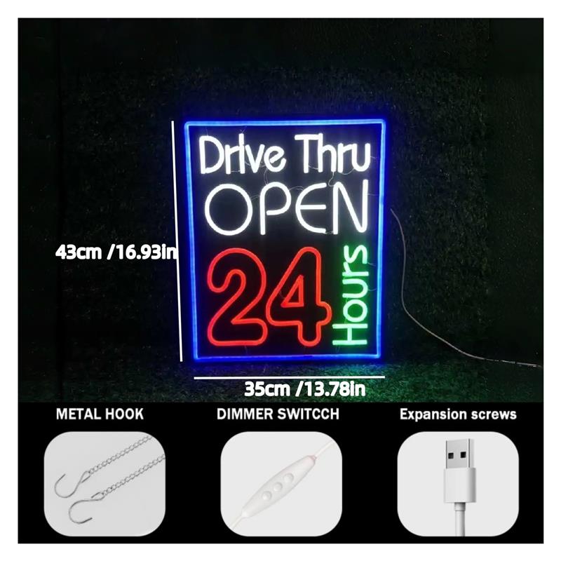 Letrero Luminoso de Neón 'Driv - Decor Lighting Opening Hours reseña y precio
