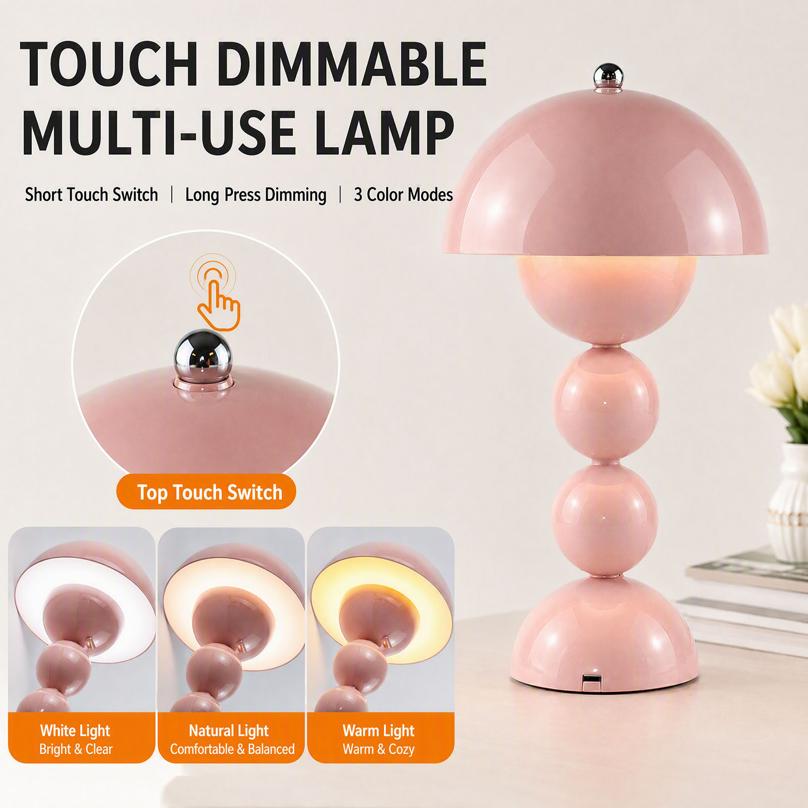 Lámpara de mesa vintage con fo - Room Lighting Bedroom Decor reseña y precio