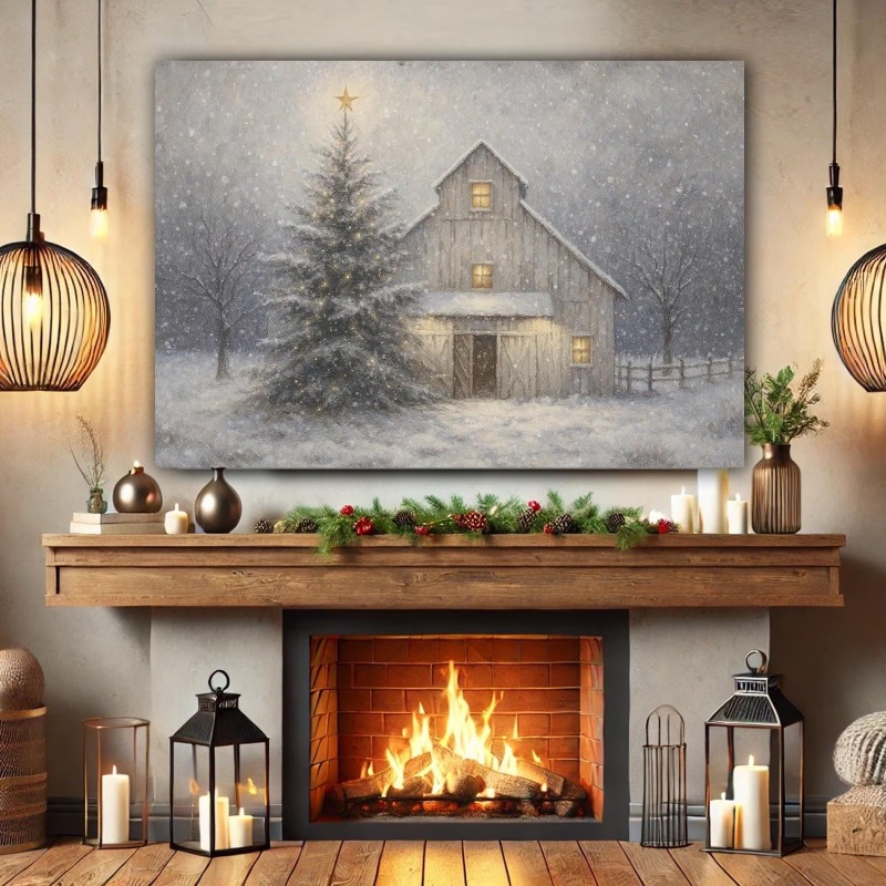 Cuadro de pared de lona rústic - Wall Decor Lighting Tree reseña y precio