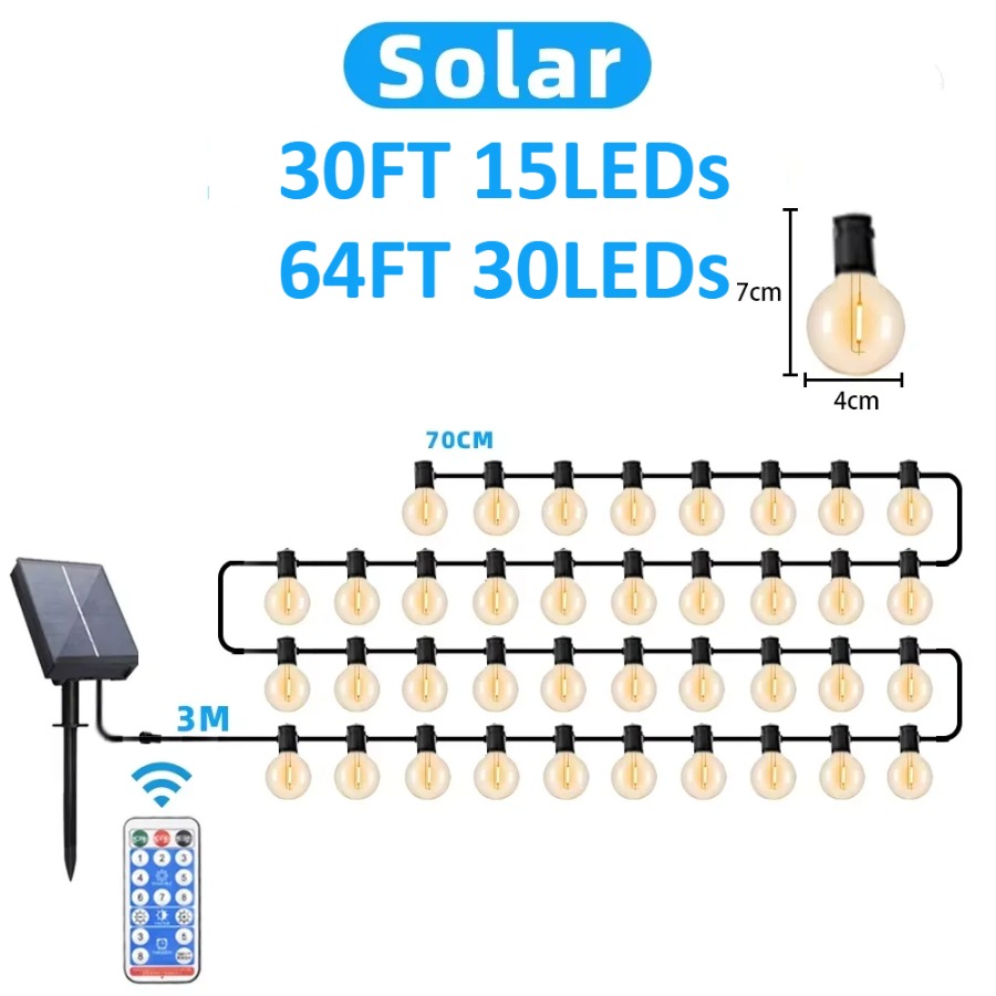 Cadena de Luces LED para Exter - Outdoor Lighting Wedding Decor reseña y precio