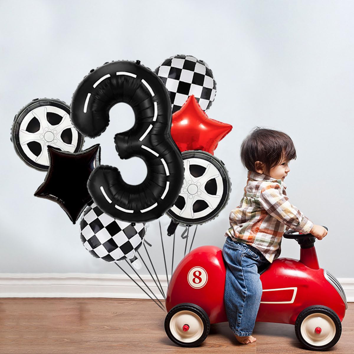 Decoraciones de globos de cump - Lighting Mcqueen Birthday Decor reseña y precio