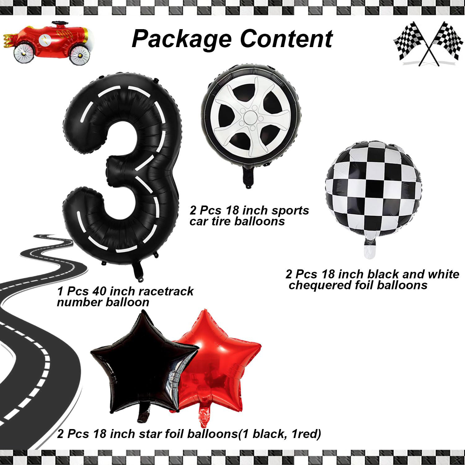 Decoraciones de globos de cump - Lighting Mcqueen Birthday Decor reseña y precio