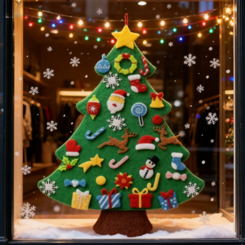 Árbol de Navidad de fieltro de - Wall Decor Lighting Tree reseña y precio