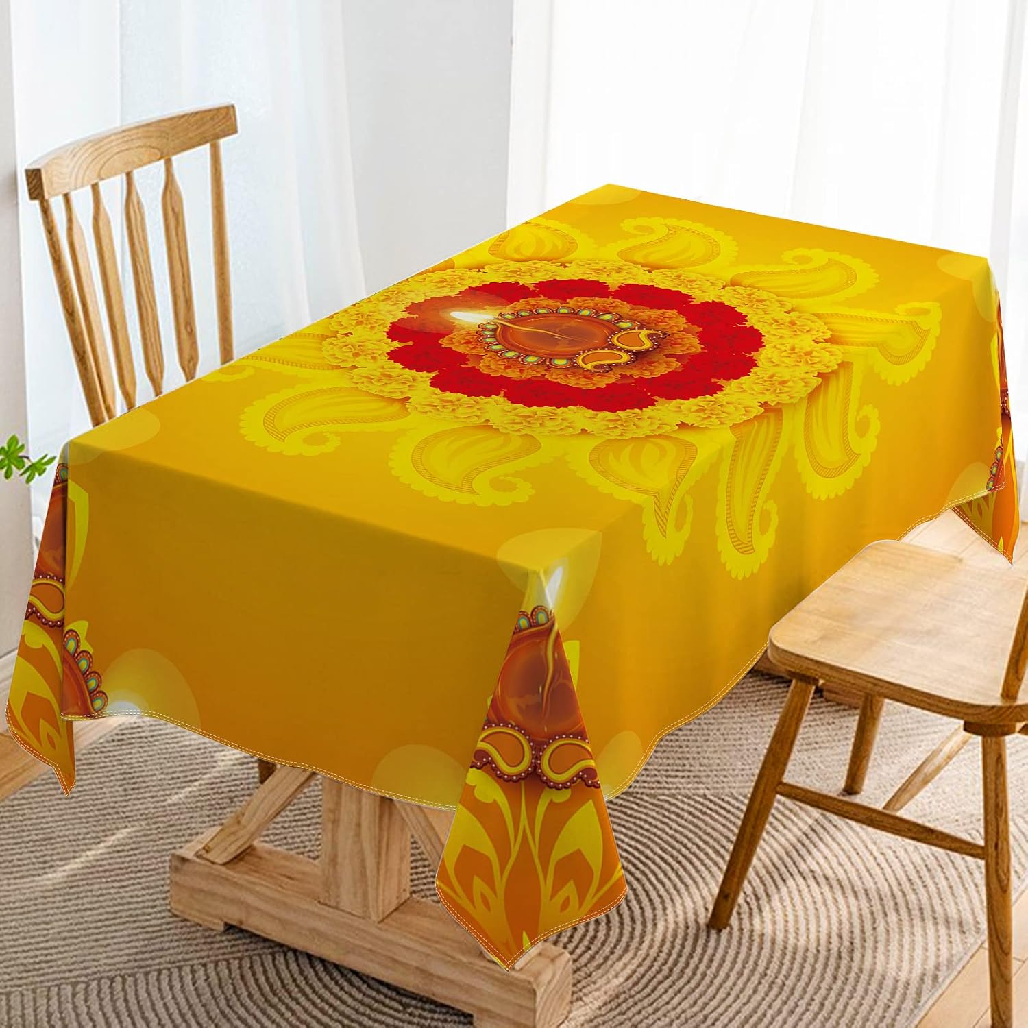 Mantel Rectangular para Decora - Lighting Decoration For Diwali reseña y precio