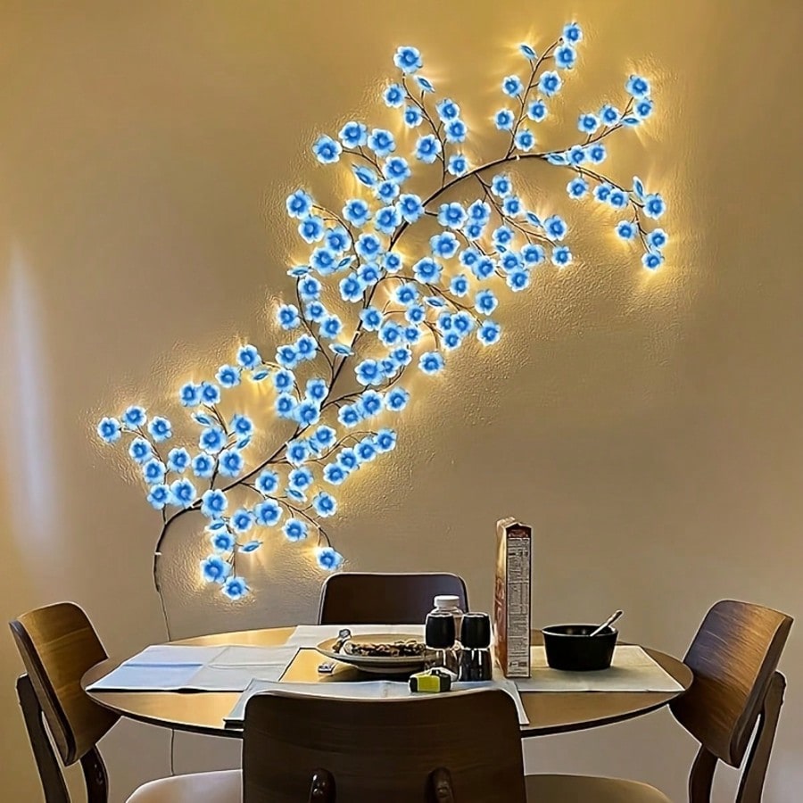 1 unidad de luces LED azules c - Wall Decor Lighting Tree reseña y precio
