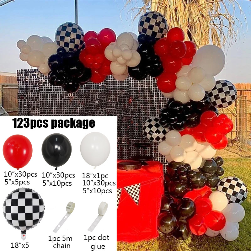 123 Uds. Globos de cumpleaños  - Lighting Mcqueen Birthday Decor reseña y precio