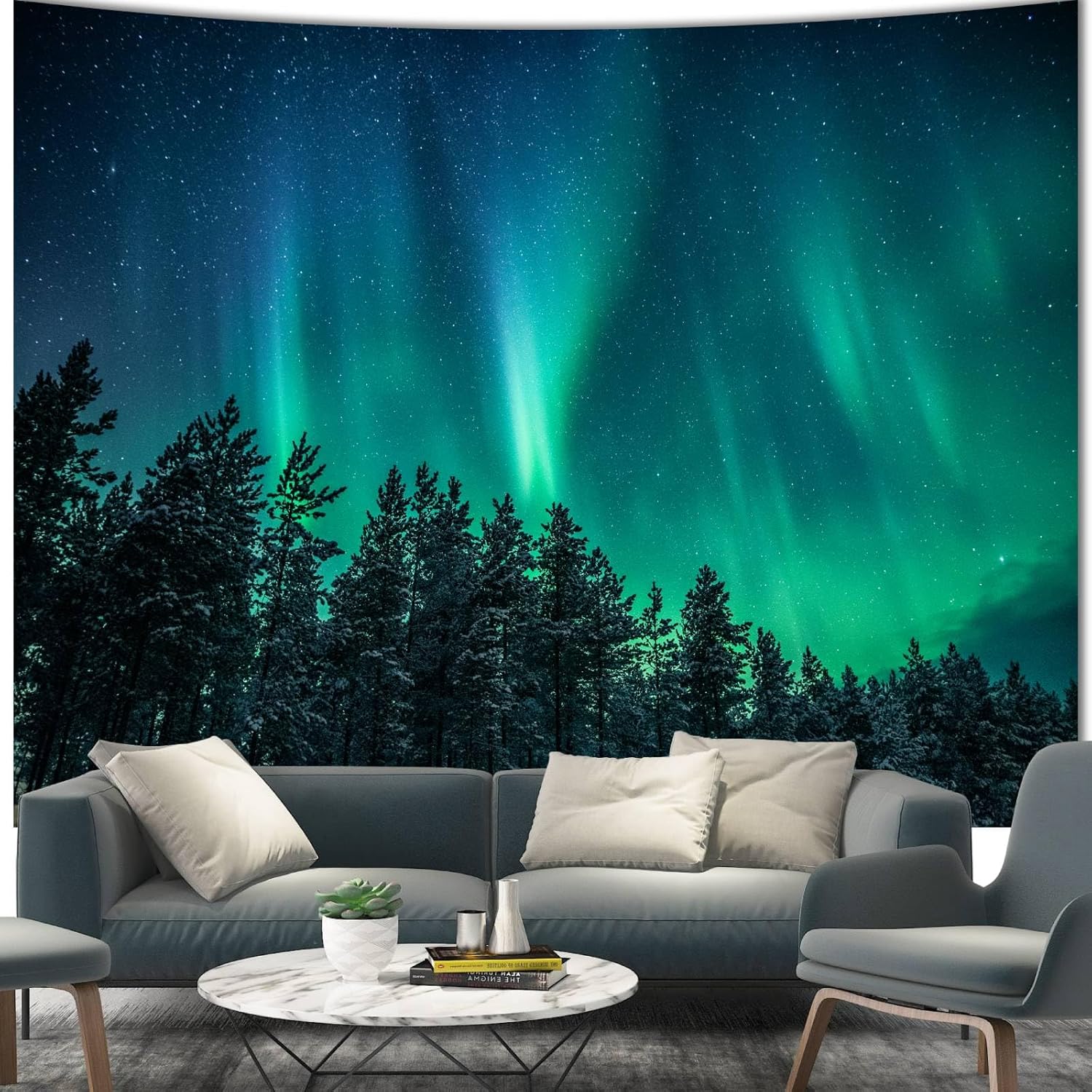 Tapiz grande con diseño de aur - Wall Decor Lighting Tree reseña y precio