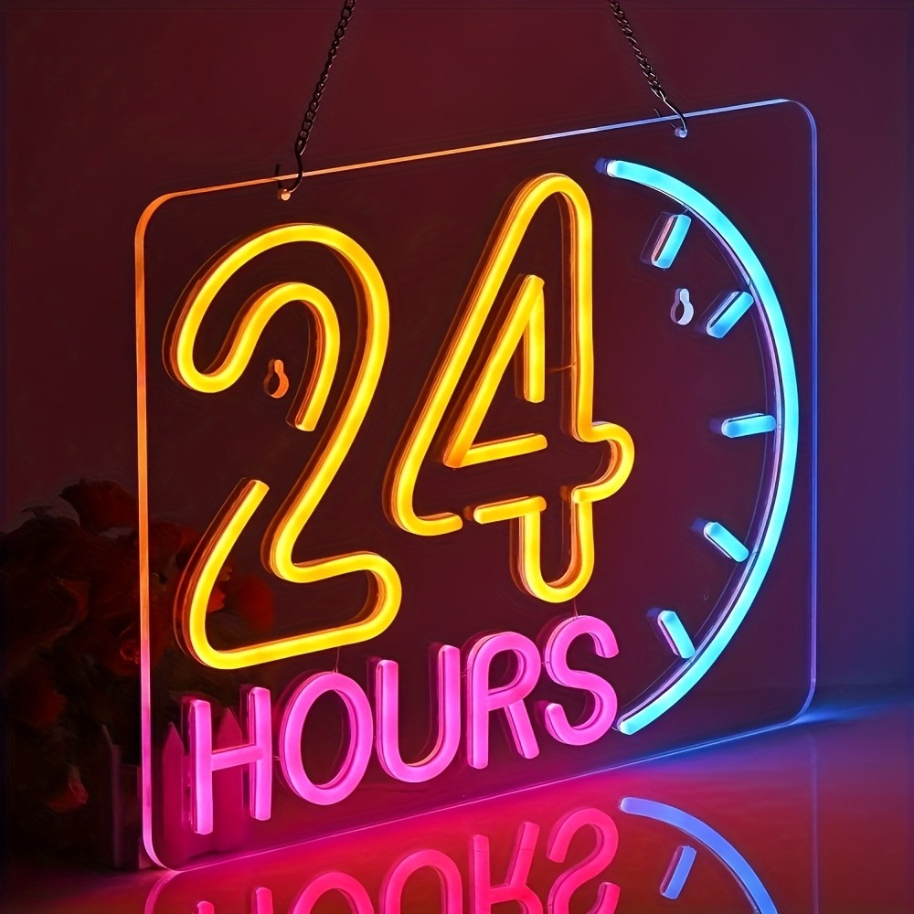 Letrero LED de Neón de 24 Hora - Decor Lighting Opening Hours reseña y precio